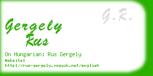 gergely rus business card